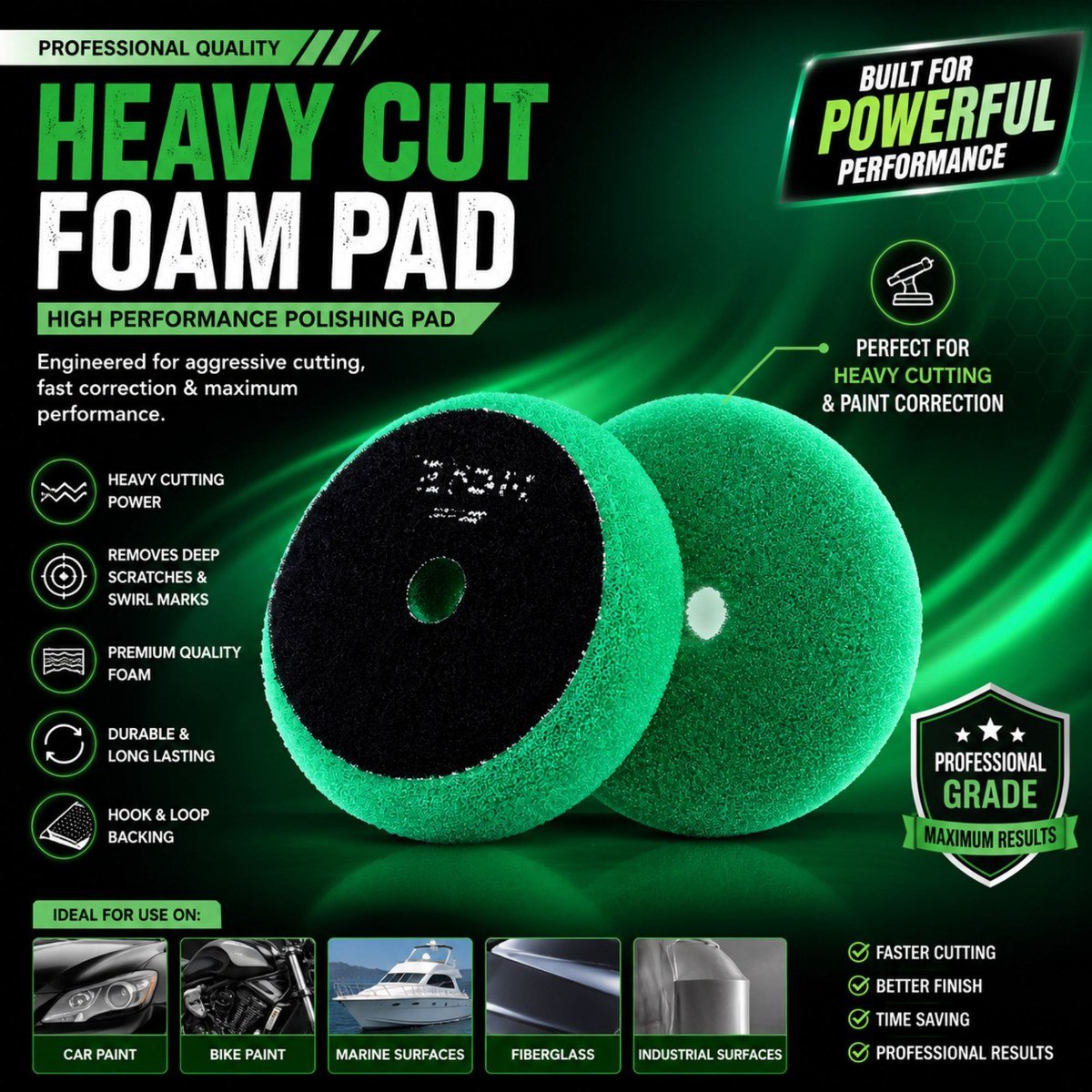 Green Foam Pad (Heavy Cut) 4